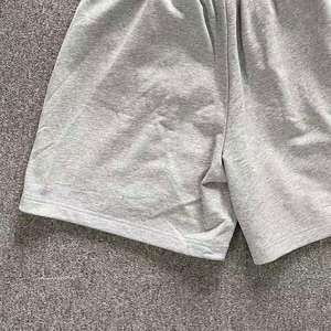 Shorts décontractés pour hommes à taille haute avec cordon de serrage, tissés 100 % coton respirant, couleur unie, coupe confortable, style streetwear classique - Product Image 3