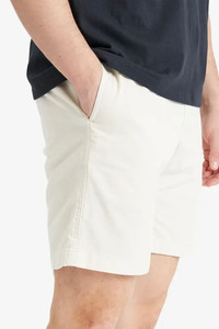 Shorts Bermuda décontractés pour hommes, couleur unie beige, taille élastique, en coton Oxford respirant, coupe mi-haute, pour un usage décontracté - Product Image 2