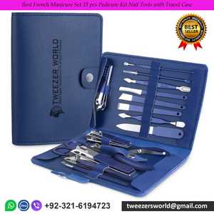 ชุดอุปกรณ์ทำเล็บมือและเล็บเท้าแบบฝรั่งเศส 15 ชิ้น พร้อมกระเป๋าเดินทาง ชุดทำเล็บเท้าคุณภาพพรีเมียม - Product Image 1