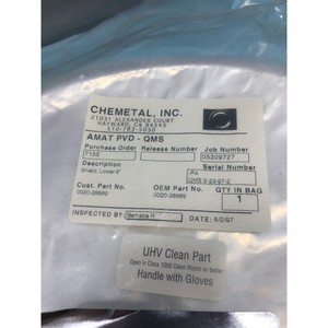 AMAT 0020-28989 PVD SHIELD LOWER 8" 101 G2 - Equipo y Piezas de Semiconductores de Confianza de la Marca Global Legacy - Product Image 1