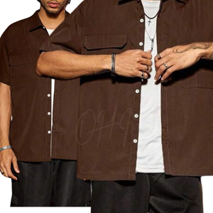 Camisa Casual de Manga Corta para Hombre, Personalizable, 100% Algodón Premium, Estilo Minimalista, Ecológica, de Secado Rápido - Product Image 6