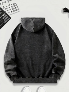 ผู้ผลิตเสื้อฮู้ดดี้ปักลายวินเทจแบบหนาพิเศษตามสั่ง 30MOQ ชุดวอร์มฟอกสีสไตล์ดิสเทรสสำหรับผู้ชายฤดูหนาวแบบมีฮู้ด - Product Image 4