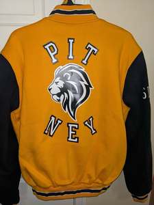 Veste universitaire d'hiver unisexe personnalisée, écologique, en laine/polyester, avec logo brodé, style bomber de baseball, vente en gros - Product Image 3