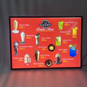 Ultra Slim Aluminum LED Lightbox <b>A2</b> Size 9mm High Brightness Portable for Restaurant and Cafe Indoor Use - Product Image 5