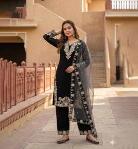 Salwar kameez de estilo pakistaní indio de moda tradicional para Festival de mujeres y ropa informal Salwar Suit con tallas grandes disponibles - Product Image 1