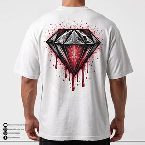 เสื้อยืดโอเวอร์ไซส์ Mawra Premium OEM ผ้าฝ้ายพิมพ์ลายกราฟิก งานพิมพ์ดิจิทัลลายศิลปะสยองขวัญ เสื้อผ้าสตรีทแวร์สำหรับทุกเพศ - Product Image 2