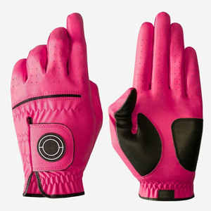 คอลเลคชั่นล่าสุดของถุงมือกอล์ฟหนังสังเคราะห์สำหรับผู้ชายและผู้หญิง ให้ความสบายและสไตล์ที่เหนือชั้น ถุงมือกอล์ฟสีชมพูกันลื่น - Product Image 1