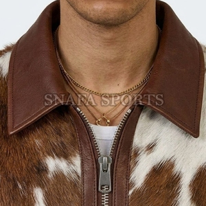Apparel Clothing Men Cowhide <b>Leather</b> <b>Jacket</b> OEM Real Genuine <b>Leather</b> Wholesale Outerwear Motorcycle Wear <b>Jacket</b> - Product Image 4