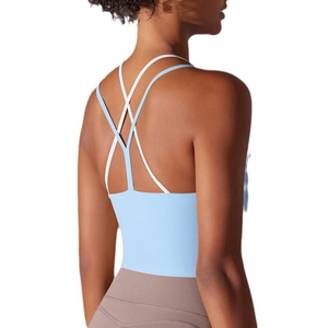 สปอร์ตบราคุณภาพระดับมืออาชีพ รองรับสูง สำหรับผู้หญิง แห้งเร็ว ปรับแต่งได้ สีพื้น สำหรับโยคะ วิ่ง และออกกำลังกาย - Product Image 5