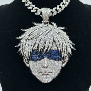 จี้สร้อยคอ Infinity Mage Bling Medallion เครื่องประดับชั้นดี พร้อมจี้และชาร์ม ประดับด้วยโมอิสซาไนต์คุณภาพสูง ชุบโรเดียม สไตล์สตรีทแวร์ - Product Image 3
