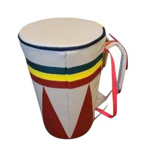 Leather <b>Cooler</b> Bag with Embossed Zebra Print Plain Dyed 80g Fabric Weight and Yellow Accents <b>Backpack</b> Style - Product Image 2