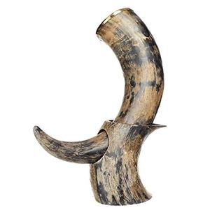 Corne de buffle Viking avec support, fabriquée sur mesure, corne de buffle naturelle, corne Viking pour bière et vin, meilleur prix - Product Image 2