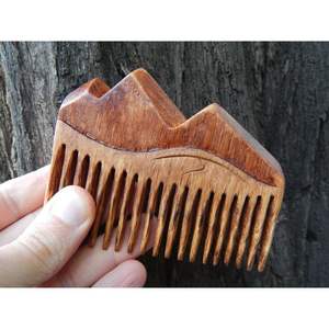 Peine para el Cabello Hecho a Mano de Madera de Neem, Dientes Anchos, Anti-Frizz, Herramienta de Peinado, Artesanía de Bambú y Madera - Product Image 6