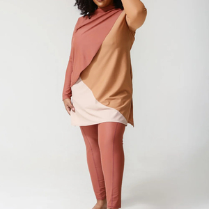 Traje de Baño Burkini Musulmán Modesto para Mujer, Talla Grande, Secado Rápido, Transpirable, Manga Larga, Traje de Baño Islámico para Playa - Product Image 6