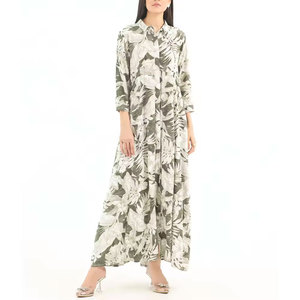 ชุดเดรสผ้าออร์แกนซ่าปักลายวินเทจ MUMU แขนสั้น ผ้ายืดผสมโพลีเอสเตอร์ ชายผ่า เหมาะสำหรับใส่ทุกวันทุกฤดู - Product Image 4