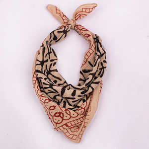 Hand Drawn Geometric Pattern Cotton Bandana <b>Square</b> <b>Scarf</b> Multifunctional Ethnic Style Spring Autumn Wear Unisex - Product Image 4