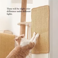 Griffoir vertical triangulaire de luxe moderne en sisal pour chat, anti-chute, tapis d'escalade pour chat, carton 4 niveaux antidérapant