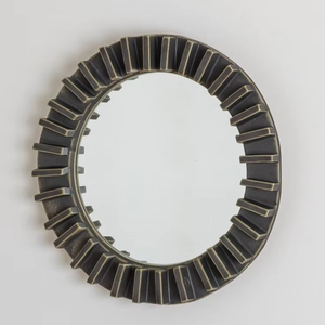 Miroir rond décoratif élégant en résine pour décoration murale de salon, art mural de haute qualité - Product Image 1