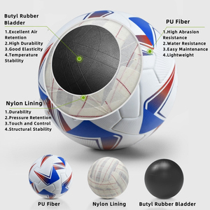 Balón Deportivo WEMBLEY con Logotipo Personalizado, Patrón Gráfico, Tallas 3, 4 y 5, Fibra de PU, Termosellado, Ecológico, Ligero y Duradero - Product Image 4
