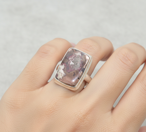 Natural Copper Dolomite Gemstone <b>Ring</b> 925 Sterling Silver Rose Gold Yellow Gold Plated Vintage <b>Statement</b> Jewelry Gift Women <b>Ring</b> - Product Image 2