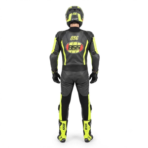 Combinaison de course premium Ramaha pour homme, 1 pièce, en cuir de vache véritable/cuir de kangourou, style MotoCP, combinaison de course sur circuit, niveau de protection 2 - Product Image 2