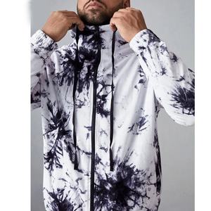 Chándal con logotipo personalizado para hombre, chándal de buena calidad con tinte de corbata para hombre, chándal con cremallera por sublimación para hombre y mujer - Product Image 5