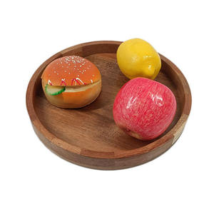 68. Assiette de service artisanale classique en bois de manguier de qualité supérieure, finition résine émeraude, écologique, compatible micro-ondes, durable, polyvalente - Product Image 1