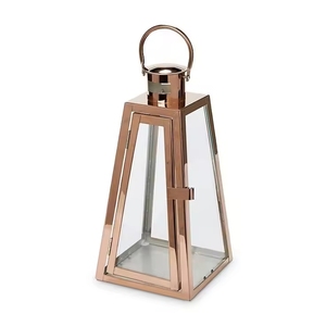 Stainless Steel <b>Lantern</b> <b>Candle</b> Holder Set With Glass Panels Durable Home Decoration Modern Design <b>Lantern</b> Wedding Decor <b>Lantern</b> - Product Image 5