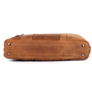 Best Quality Brown Leather Laptop <b>Bag</b> Sleeve Portable <b>Computer</b> Case Minimalist Business Travel Pouch From India - Product Image 2