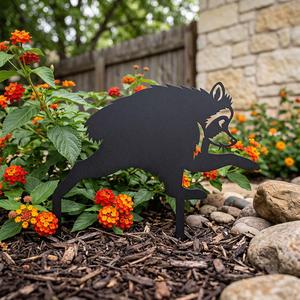 Letrero Metálico para Jardín 'No Solicitar', Forma de Animal, 20cm de Diámetro, Adorno Artificial Blanco, Resistente a la Intemperie, para Jardín o Césped - Product Image 5