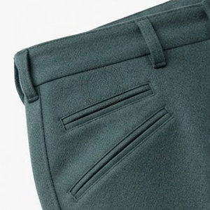 Pantalon Militaire Allemand Sur Mesure Coupe Droite Taille Moyenne Vintage Fermeture à Boutons Sûre Tissu Toile Léger Écologique Haute Qualité - Product Image 5