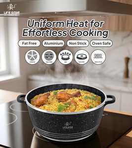 Ensemble complet d'ustensiles de cuisine antiadhésifs en granit avec couvercles, poignées de poêle amovibles, ensemble de cuisine pratique et luxueux - Product Image 6