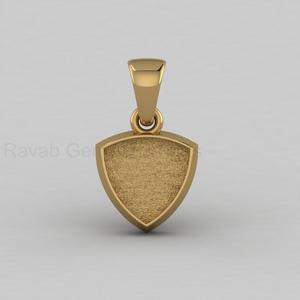High Quality 925 Sterling Silver 10mm Trillion Blank Bezel Cup Charm Pendant Setting for DIY Keepsake Breastmilk Resin Jewelry - Product Image 1