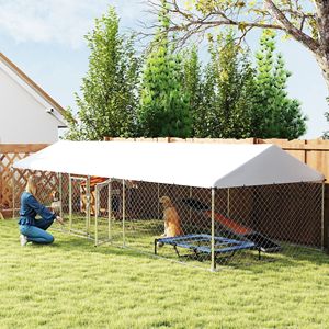 Grande cage pliable en acier inoxydable pour chien XL avec motif animal personnalisé pour l'élevage, emballage en boîte inclus - Product Image 1