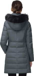 Women's Lightweight <b>Packable</b> Hooded Winter Quilted Puffer <b>Jacket</b> Detachable Sleeves Hat Zipper Closure Waterproof Wool - Product Image 5