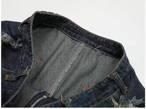 Pantalones Cortos Vaqueros de Moda con Efecto Desgastado, Pierna Ancha, Múltiples Bolsillos, Borde Deshilachado, Estilo Hip Hop, Unisex, Moda Urbana - Product Image 3