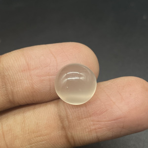 Cabochon rond en pierre de lune véritable 11x7mm |   Pierre précieuse polie et lisse pour la fabrication de bijoux - Product Image 1