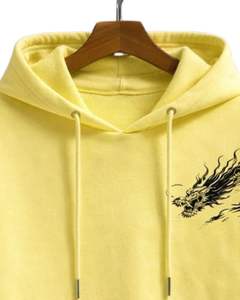 Sudadera con Capucha Personalizada con Estampado de Dragón Amarillo para Hombre, Sudadera de Algodón y Felpa, Ropa Casual Urbana, Fabricante Personalizado, Proveedor de Ropa al por Mayor - Product Image 5