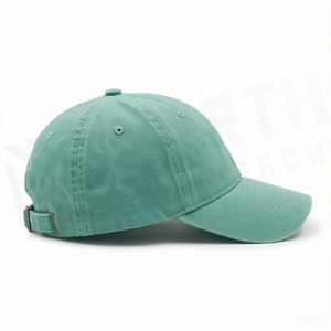 Gorra de Béisbol Verde Menta de 6 Paneles, Ajustable, de Algodón, Unisex, Casual, para Primavera/Verano, Color Sólido - Product Image 3