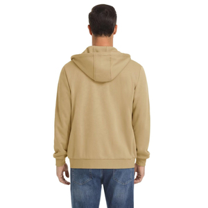 Wholesale Luxury Fleece Men's Hoodie Heavyweight Cotton with Custom Zipper Oversized Puff-<b>Print</b> Solid Pattern Winter Warmth - Product Image 1