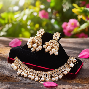 Pendientes de Aro con Perlas Naturales Étnicas, de Moda, de Latón, Regalo de Boda - Product Image 3