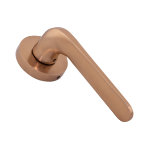 Juego de Manijas Modernas de Latón Macizo para Puerta, Roseta Redonda AB, Latón Mate, Oro Rosa, Oro Mate, Negro Mate, Herrajes de Palanca para Interiores, 156mm - Product Image 6