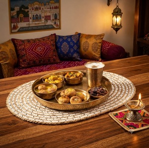 Set de table vintage traditionnel indien fait à la main, vente à l'exportation, design moderne, set de table en jute, set de table en provenance d'Inde - Product Image 2