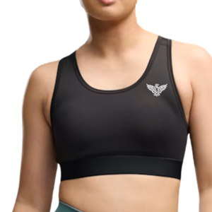 เสื้อชั้นในกีฬาผู้หญิงแบบตาข่าย ทรง Racerback รองรับปานกลาง น้ำหนักเบา เหมาะสำหรับออกกำลังกาย โยคะ ฟิตเนส ยืดหยุ่น ระบายอากาศดี มีฟองน้ำเสริมด้านหน้า - Product Image 3