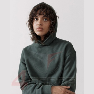 Sudadera Corta Estilo Urbano para Mujer, 485 GSM, Mezcla de Algodón, Sudadera Premium Gruesa para Invierno, Fabricante de Exportación con Marca Privada OEM - Product Image 2