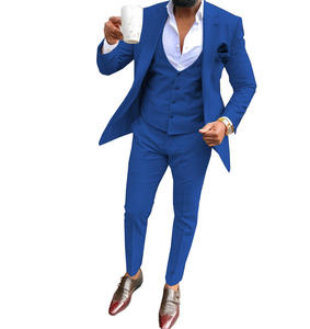 ชุดสูทผู้ชายสามชิ้นทรงเข้ารูป แบรนด์ WARPRO INDUSTRY รุ่น MTM Fit Bespoke ปกบาก กระดุมแถวเดียว ผ้าขนสัตว์ ทรงสลิมทันสมัย เหมาะสำหรับธุรกิจ พร้อมกางเกงจีบ - Product Image 4