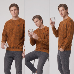 OEM <b>Men's</b> Vintage Acid Wash Sweatshirt Long Sleeve Heavyweight Cotton Oversized Streetwear <b>Pullover</b> <b>Men</b> O Neck Loose Fit Shirts - Product Image 6