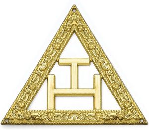 Collar de Capítulo Royal Arch - Triple Tau Dorado, Material Plata de Ley, Tipo Cadena Cable - Product Image 1