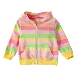 Sweat-shirt à capuche zippé pour enfants, garçons et filles, imprimé arc-en-ciel, en coton, à manches longues, coupe-vent, séchage rapide, décontracté - Product Image 5