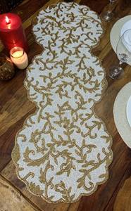 Handmade Beaded Table Runner with Colorful Floral Embroidery for Dining Room Wedding Party and Home Styling by SHAAD HANDICRAFT - Product Image 6